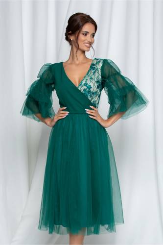 preposition Tranquility Cloud Rochie dy fashion carisa verde din tulle - Rochii